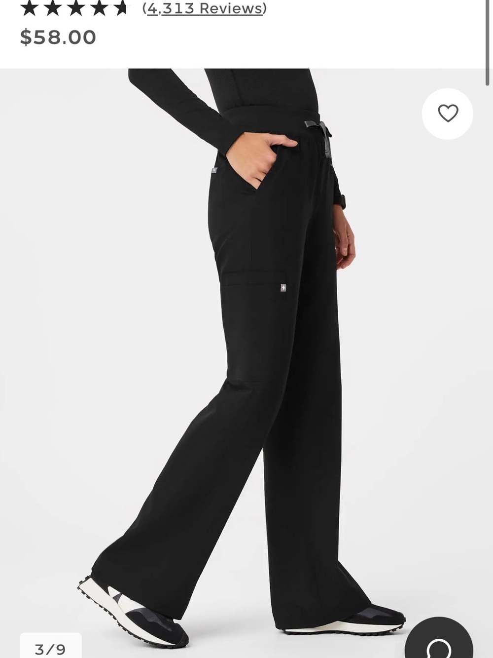 FIGS Isabel High-Rise Wide-Leg Scrub Pants